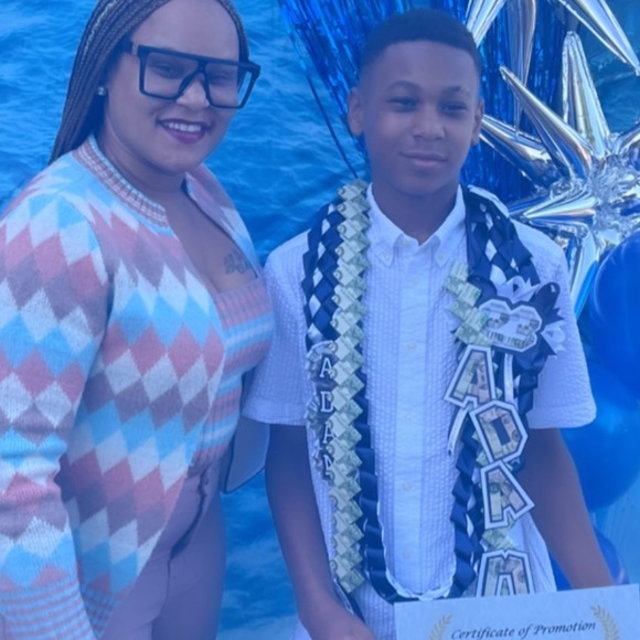 Custom Ribbon Lei - With Faux Money Letter Name & Year - Picture 4 of 4